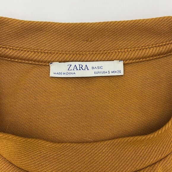 ZARA - 2 Pocket - Long Sleeve Top - Size S - Color Mango - Picture 2 of 6